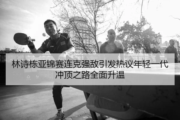 林诗栋亚锦赛连克强敌引发热议年轻一代冲顶之路全面升温